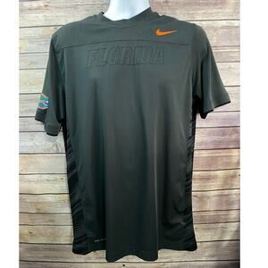 Nike Dri-Fit Shirt Size M Black/Gray Orange Swoosh University of Florida